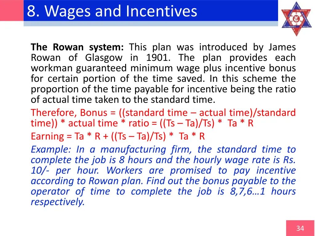 8 wages and incentives 8