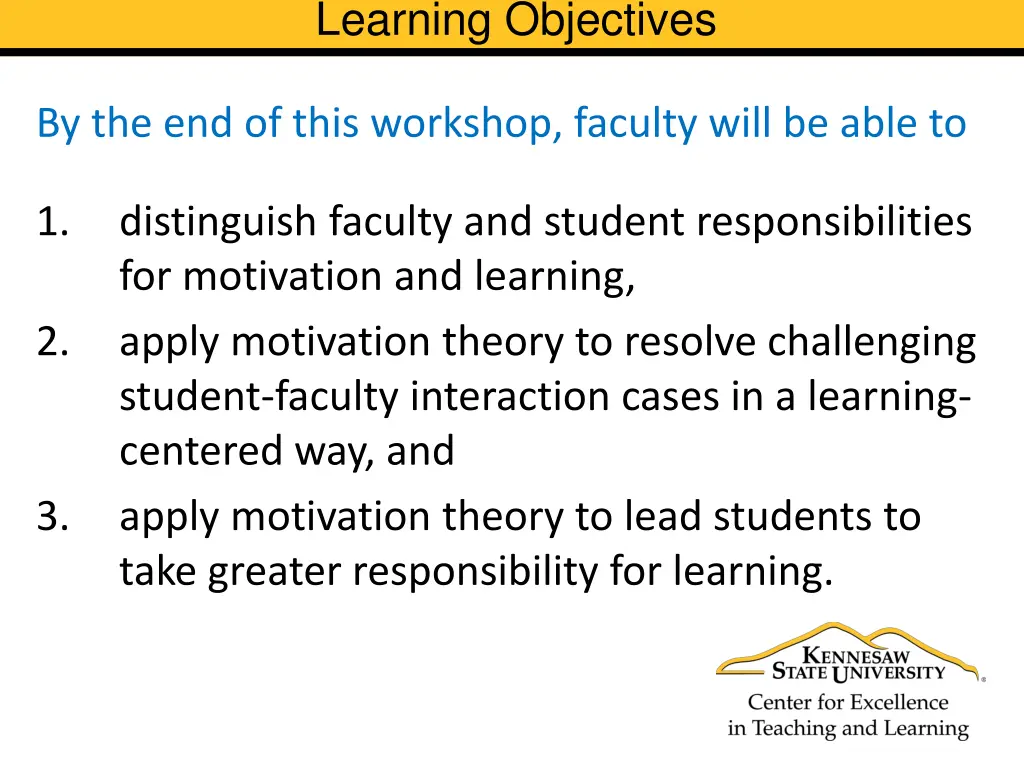 learning objectives