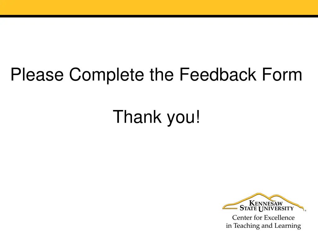please complete the feedback form