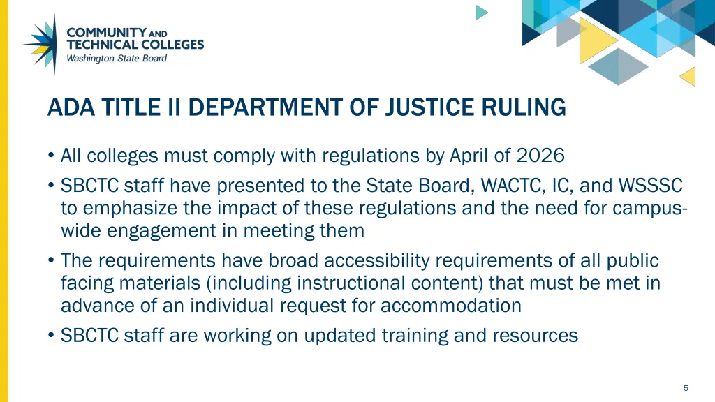 ada title ii department of justice ruling