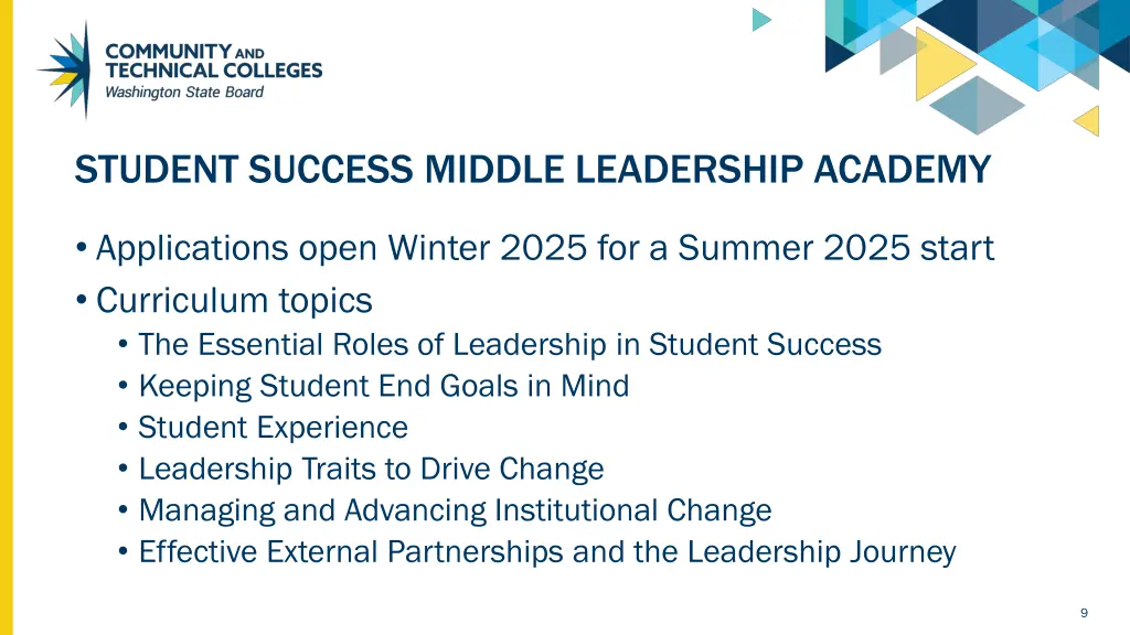 student success middle leadership academy