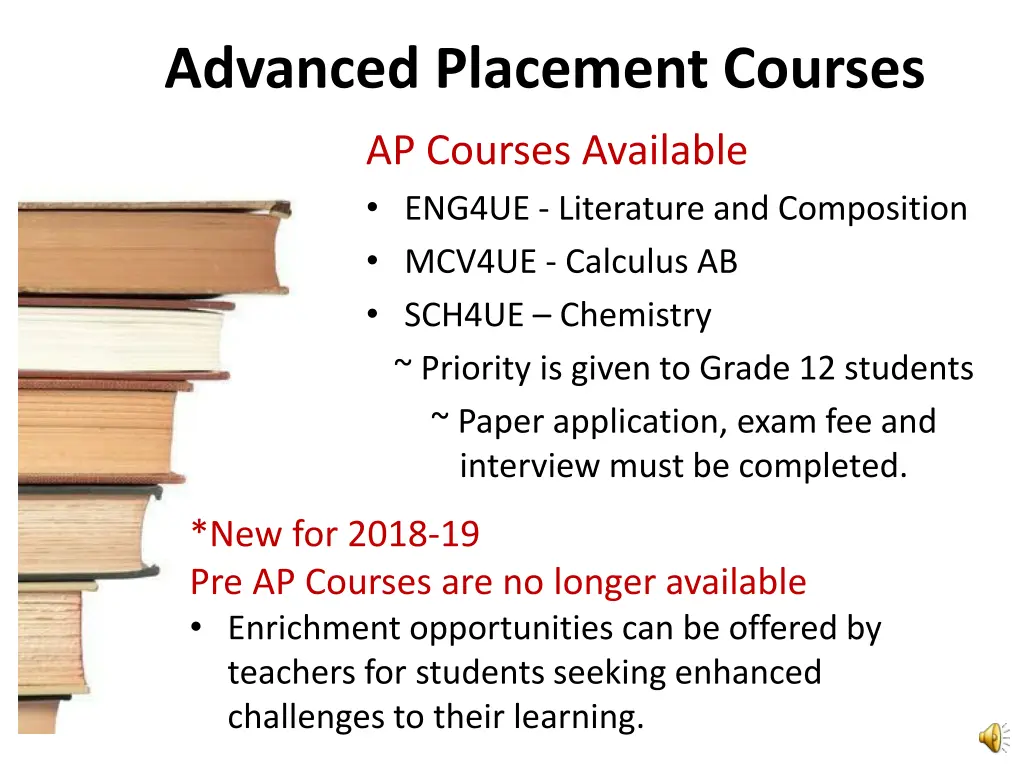 advanced placement courses