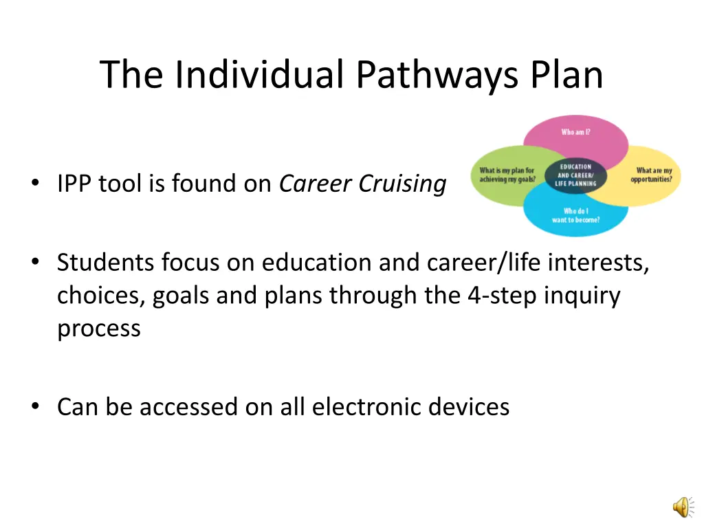 the individual pathways plan