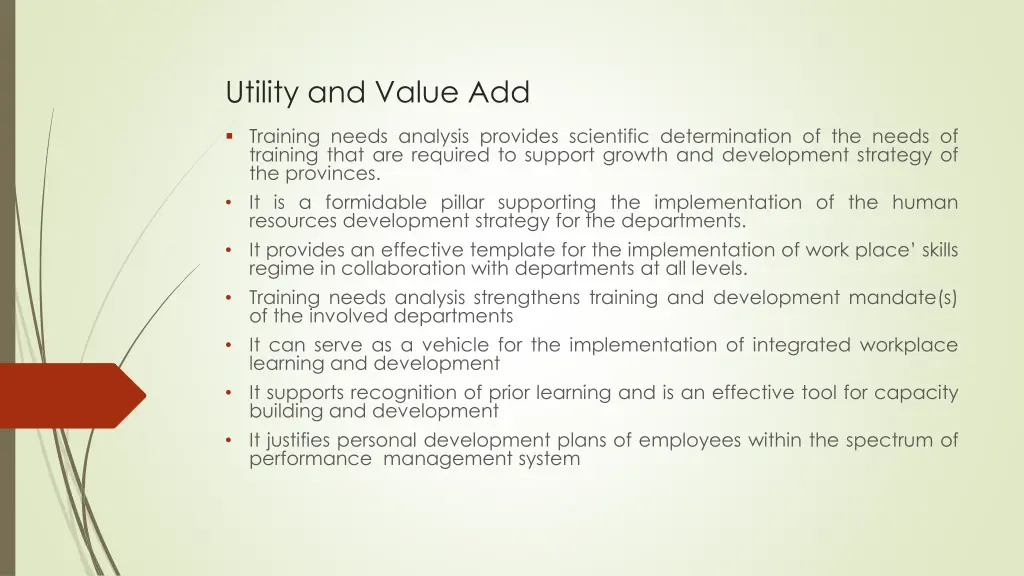 utility and value add