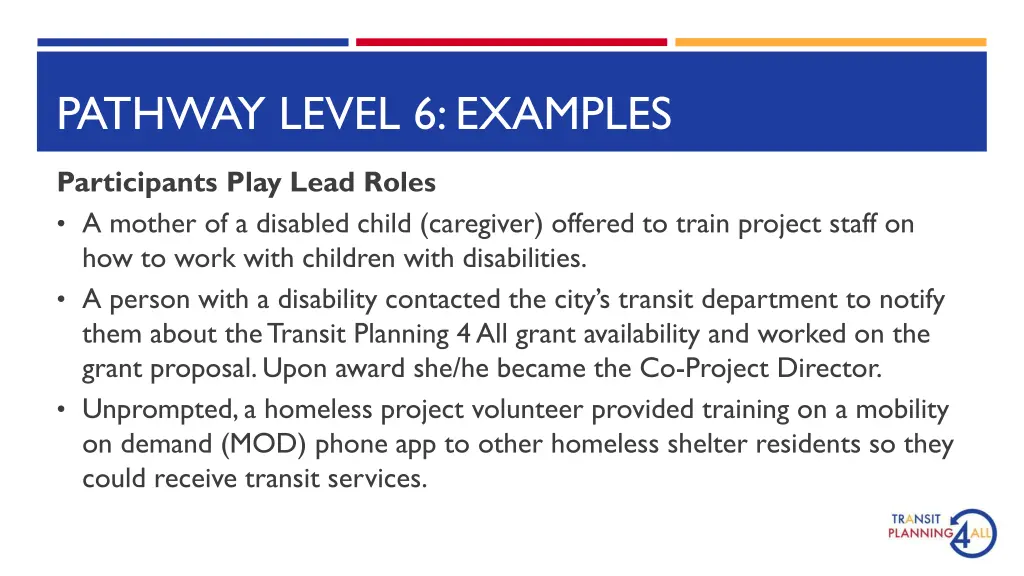 pathway level 6 examples