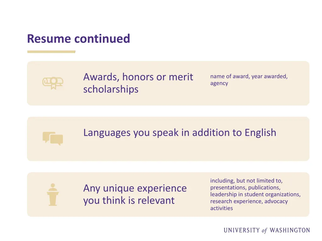 resume continued 1