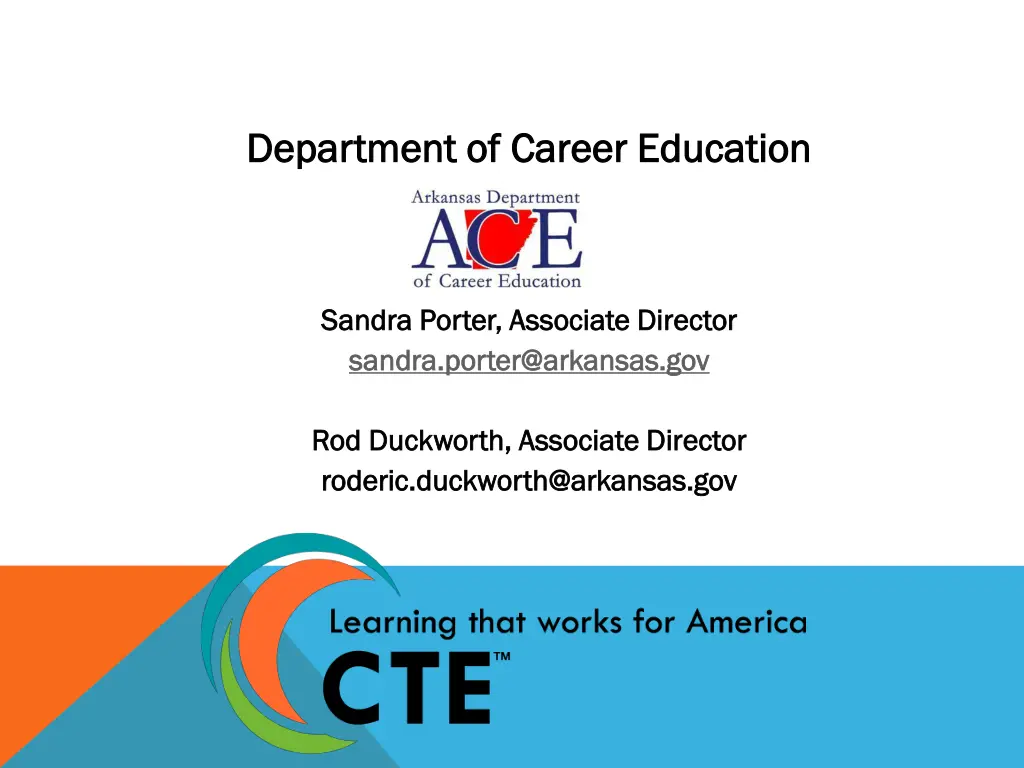 department of career education department