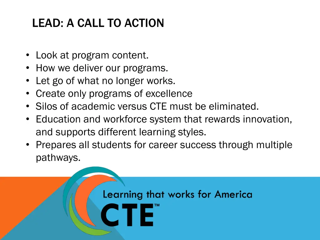 lead a call to action