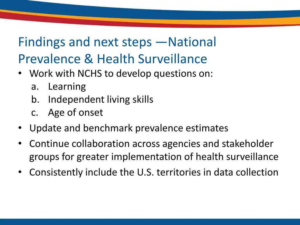 findings and next steps national prevalence