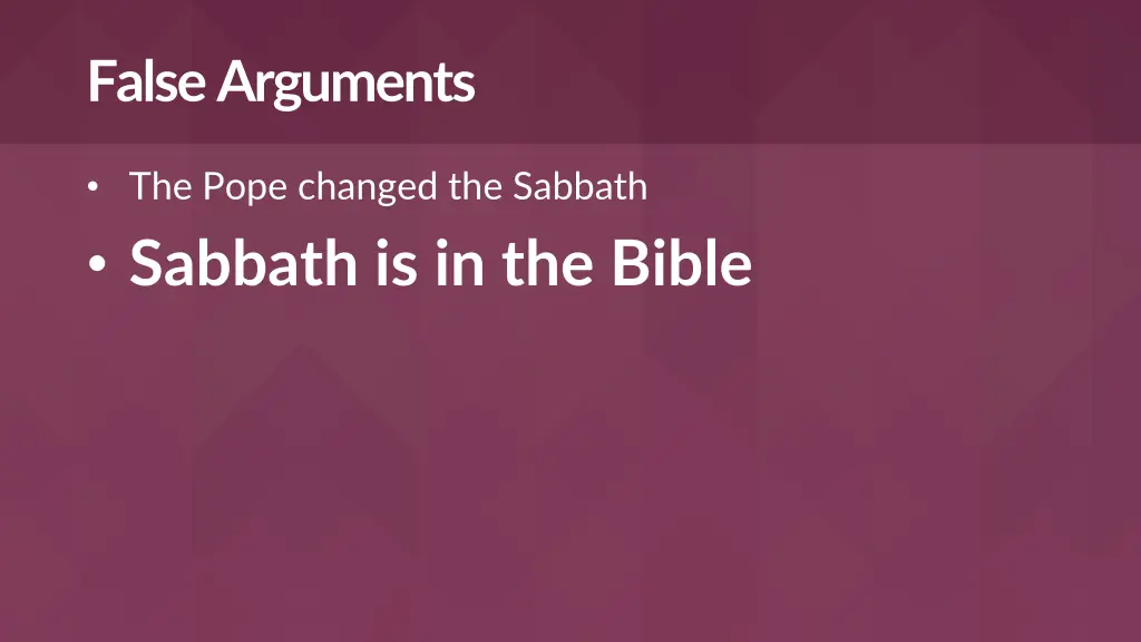 false arguments 1
