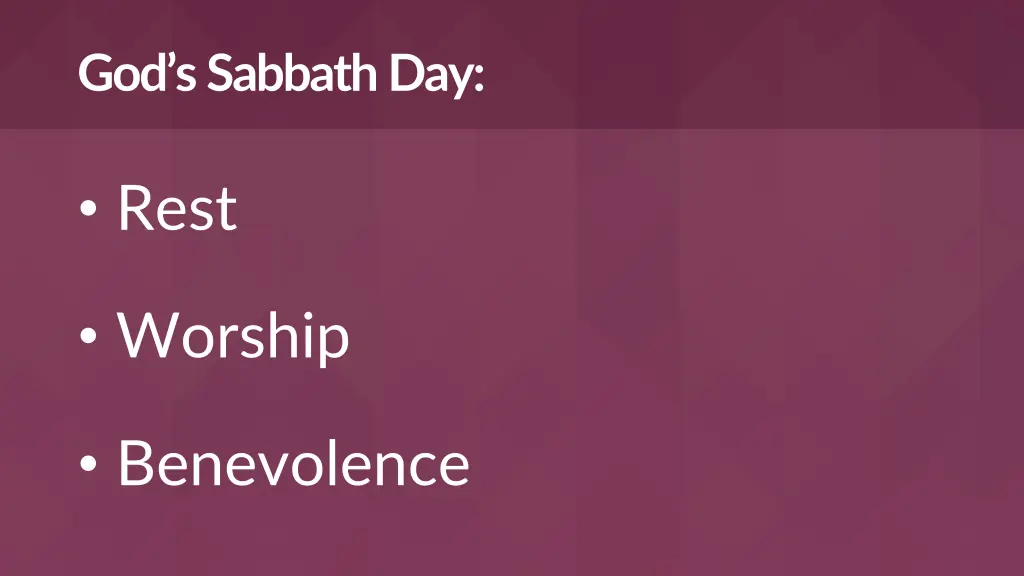 god s sabbath day