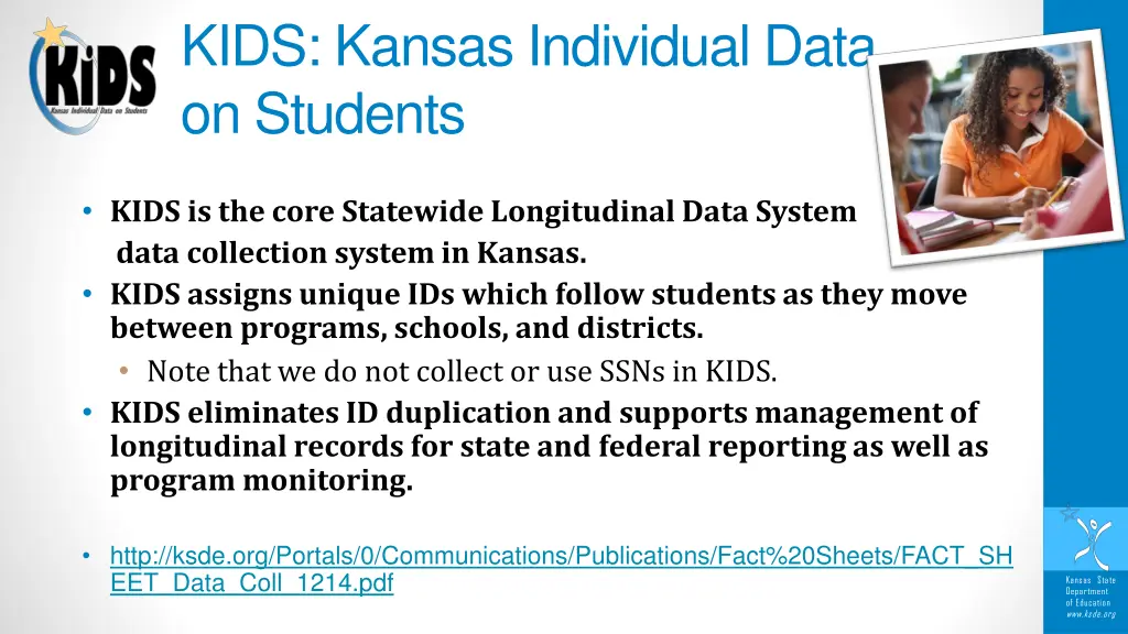 kids kansas individual data on students