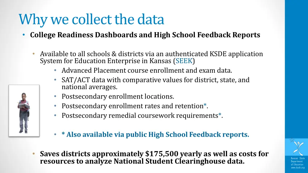 why we collect the data college readiness