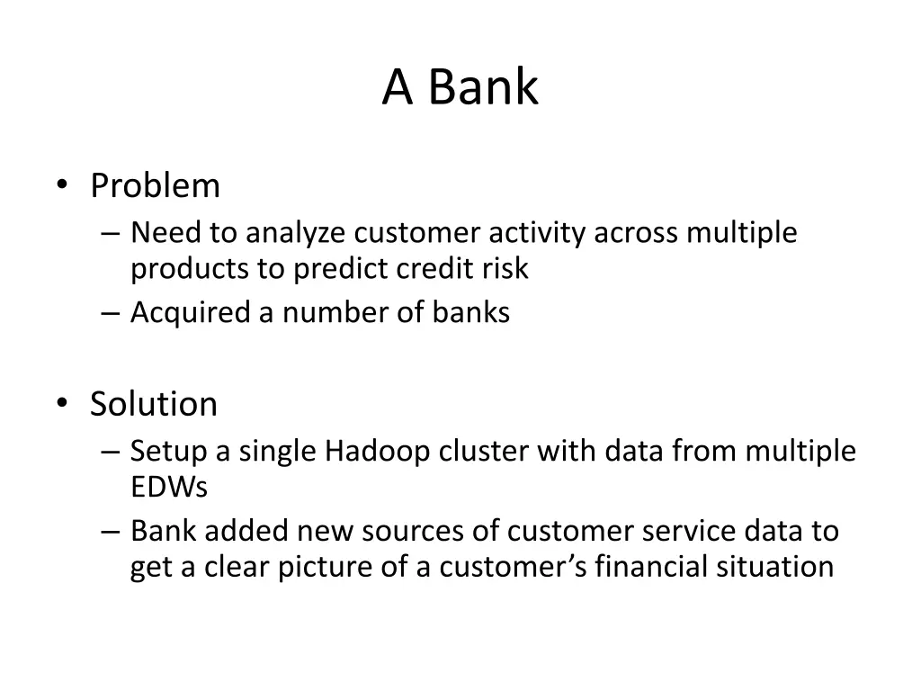 a bank