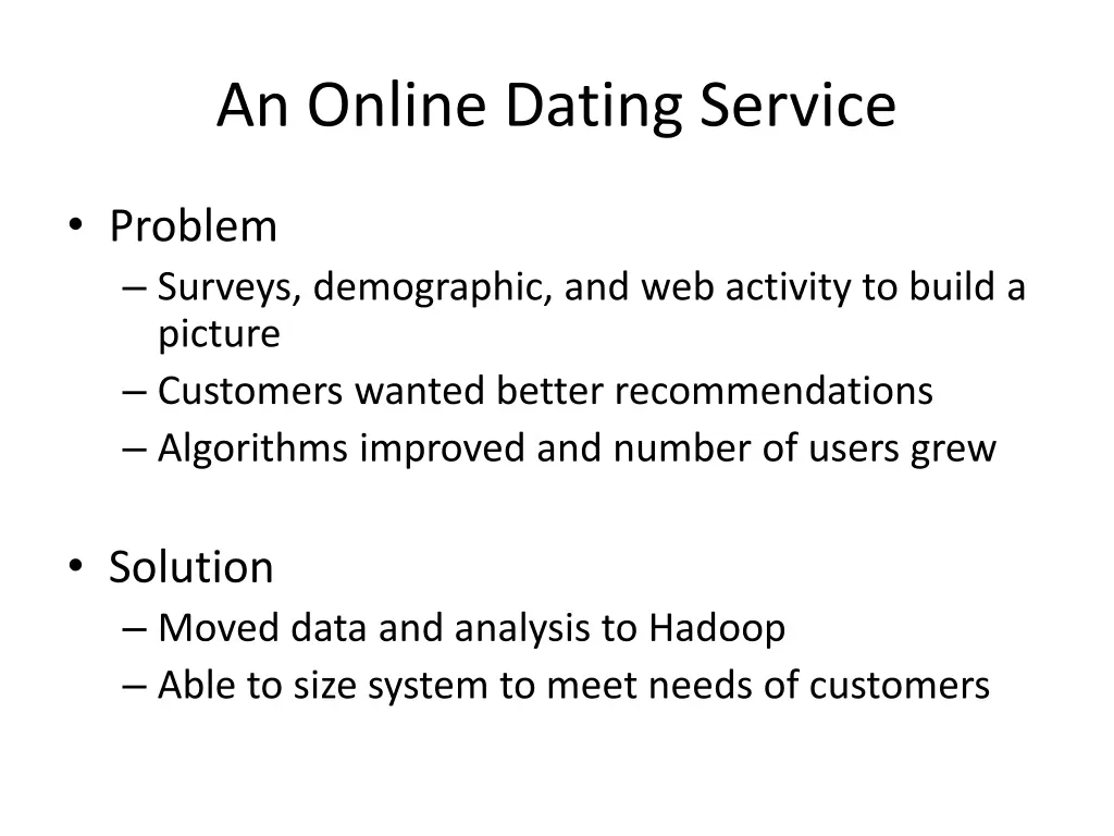 an online dating service