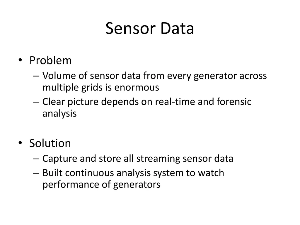 sensor data