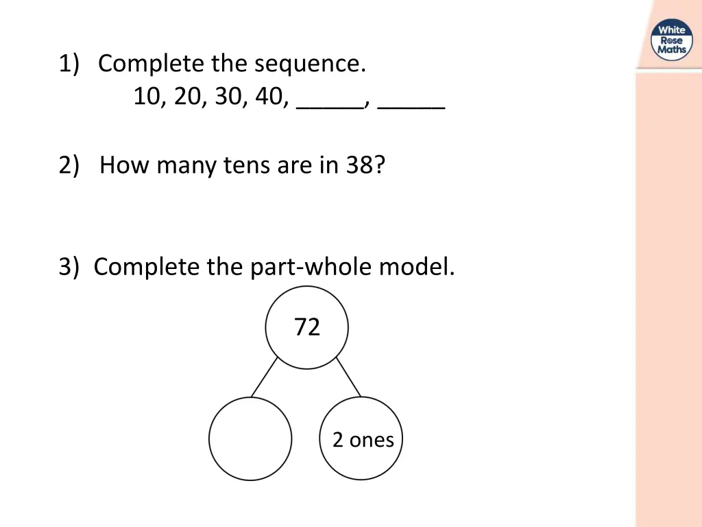 1 complete the sequence 10 20 30 40