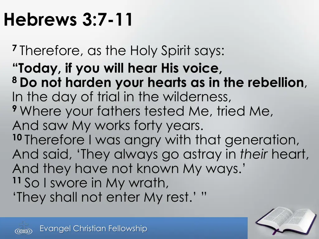 hebrews 3 7 11