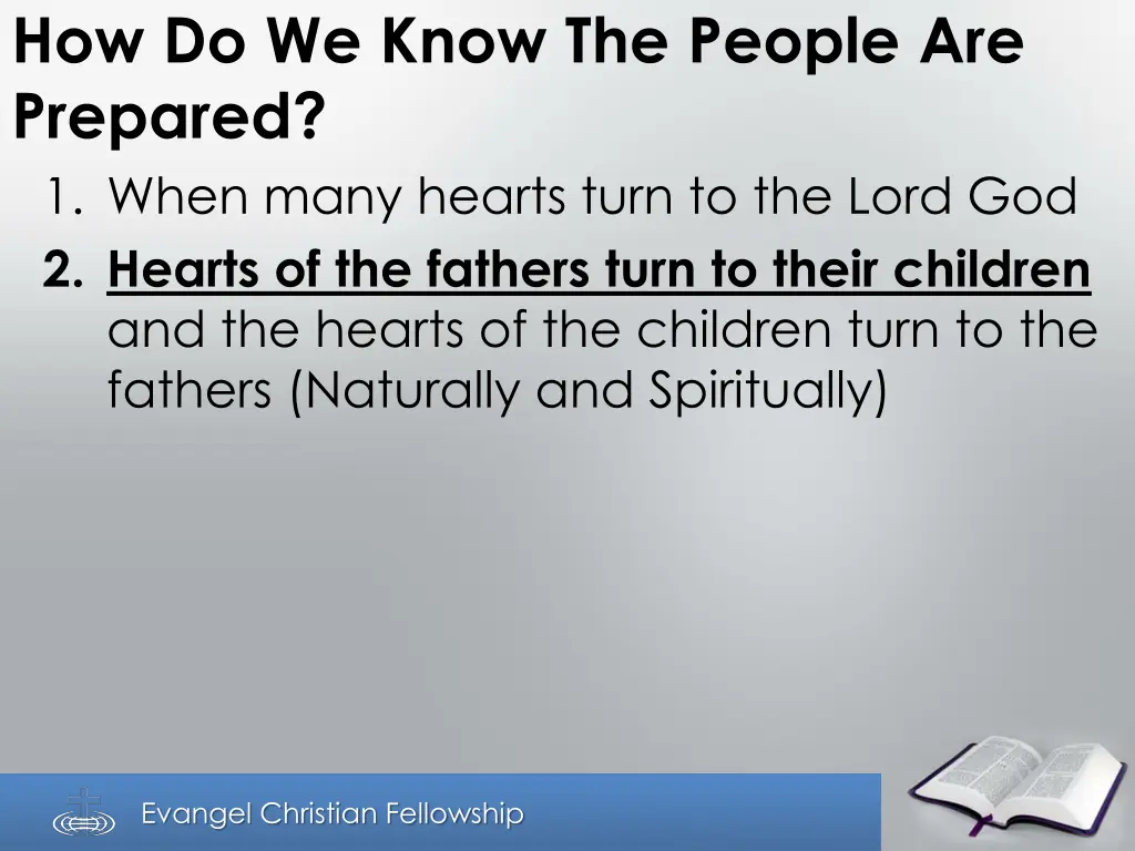 how do we know the people are prepared 1 when
