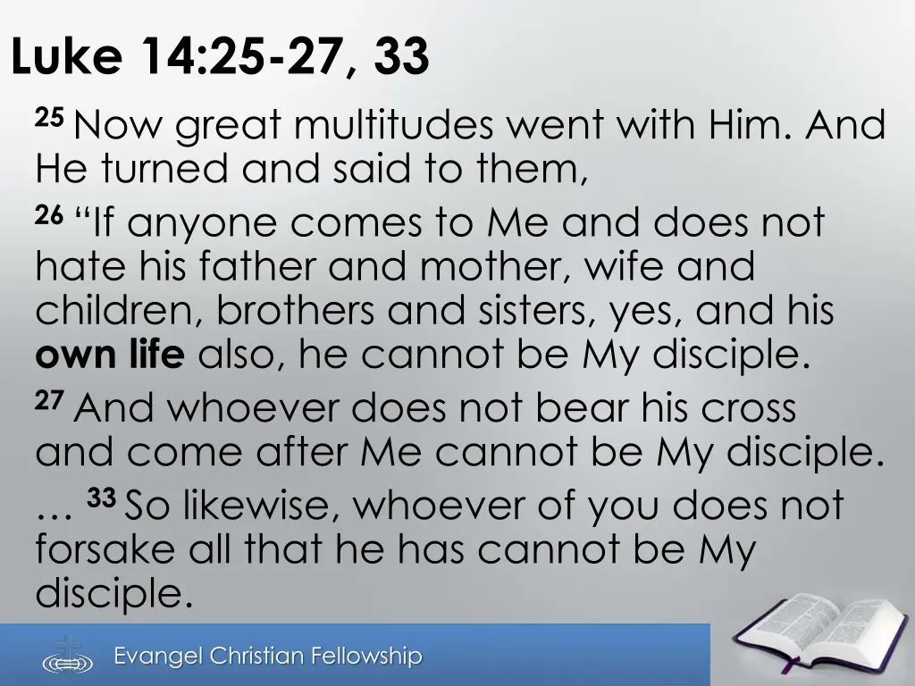 luke 14 25 27 33 25 now great multitudes went