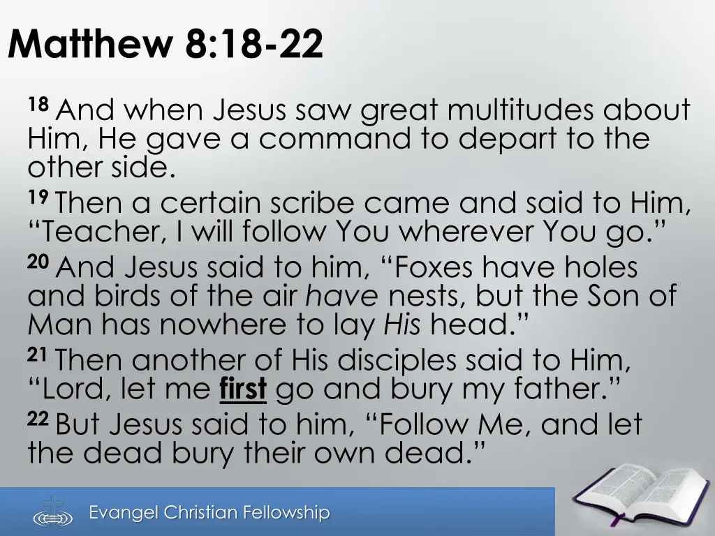 matthew 8 18 22