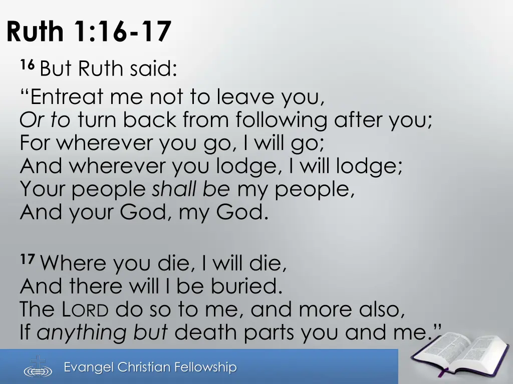 ruth 1 16 17 16 but ruth said entreat