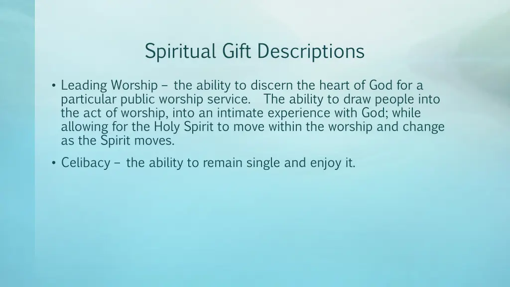 spiritual gift descriptions 4