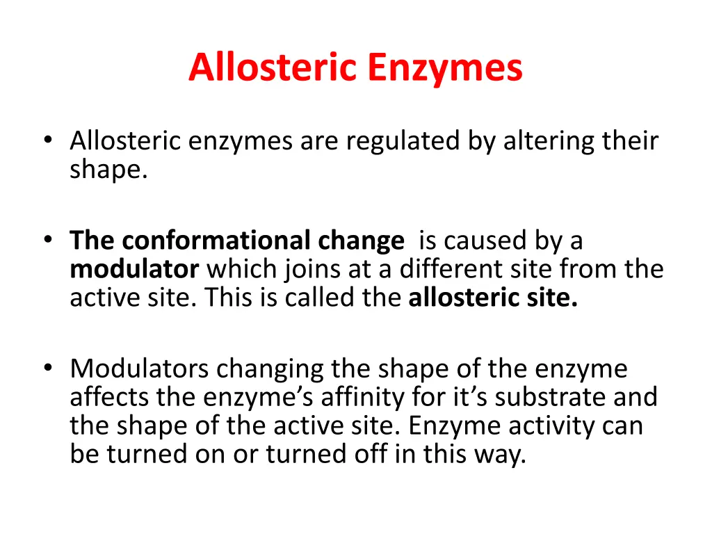 allosteric enzymes