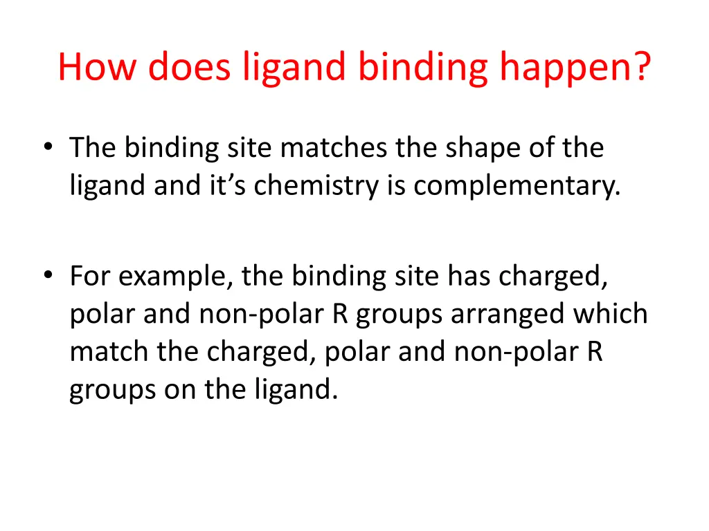 how does ligand binding happen 1