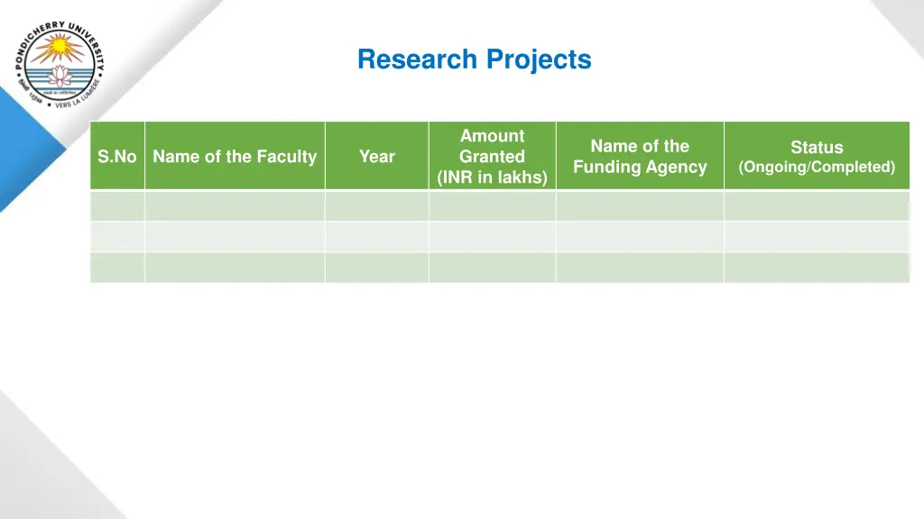 research projects