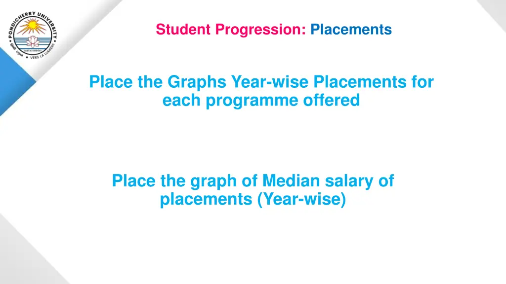 student progression placements