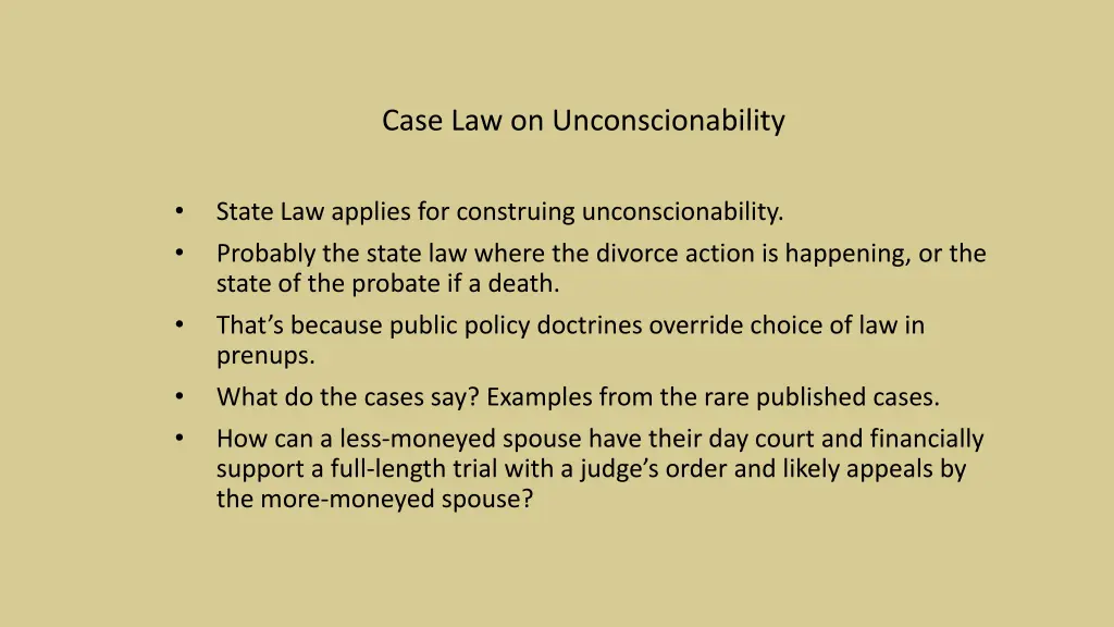 case law on unconscionability
