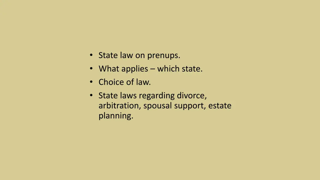 state law on prenups what applies which state
