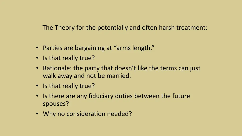the theory for the potentially and often harsh