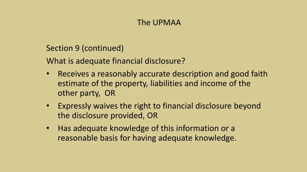 the upmaa 2