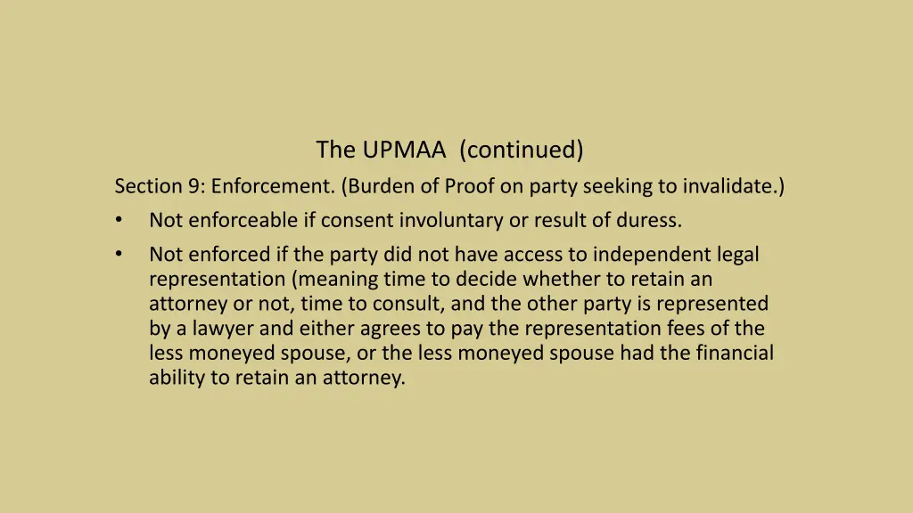 the upmaa continued