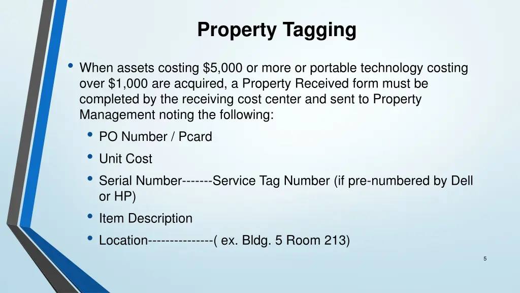 property tagging