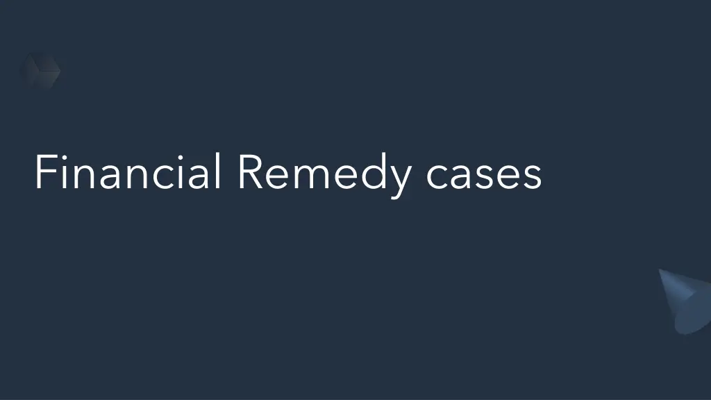 financial remedy cases