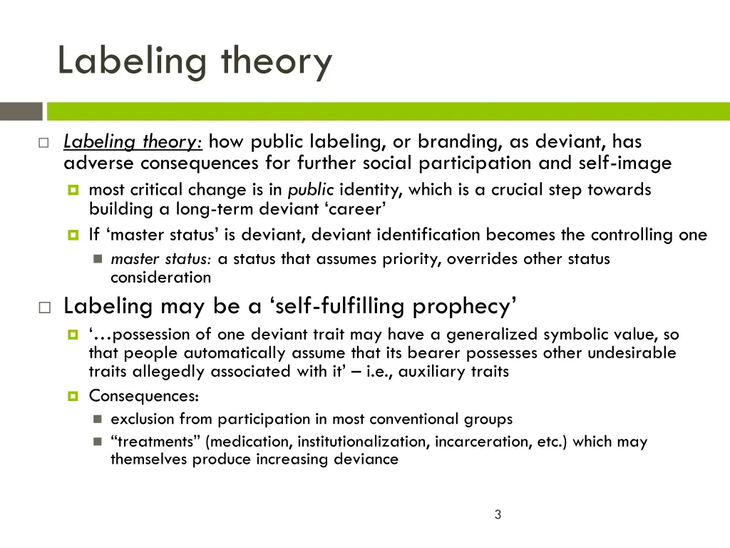labeling theory