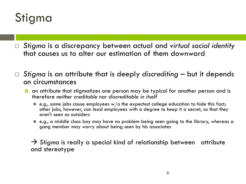 stigma
