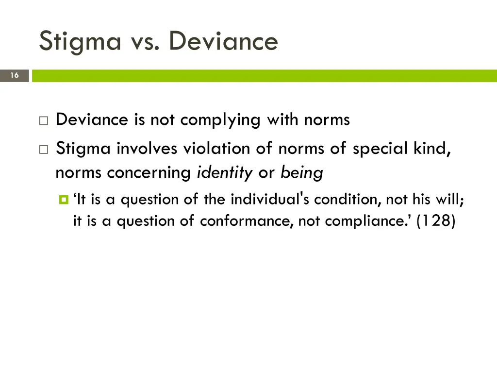 stigma vs deviance