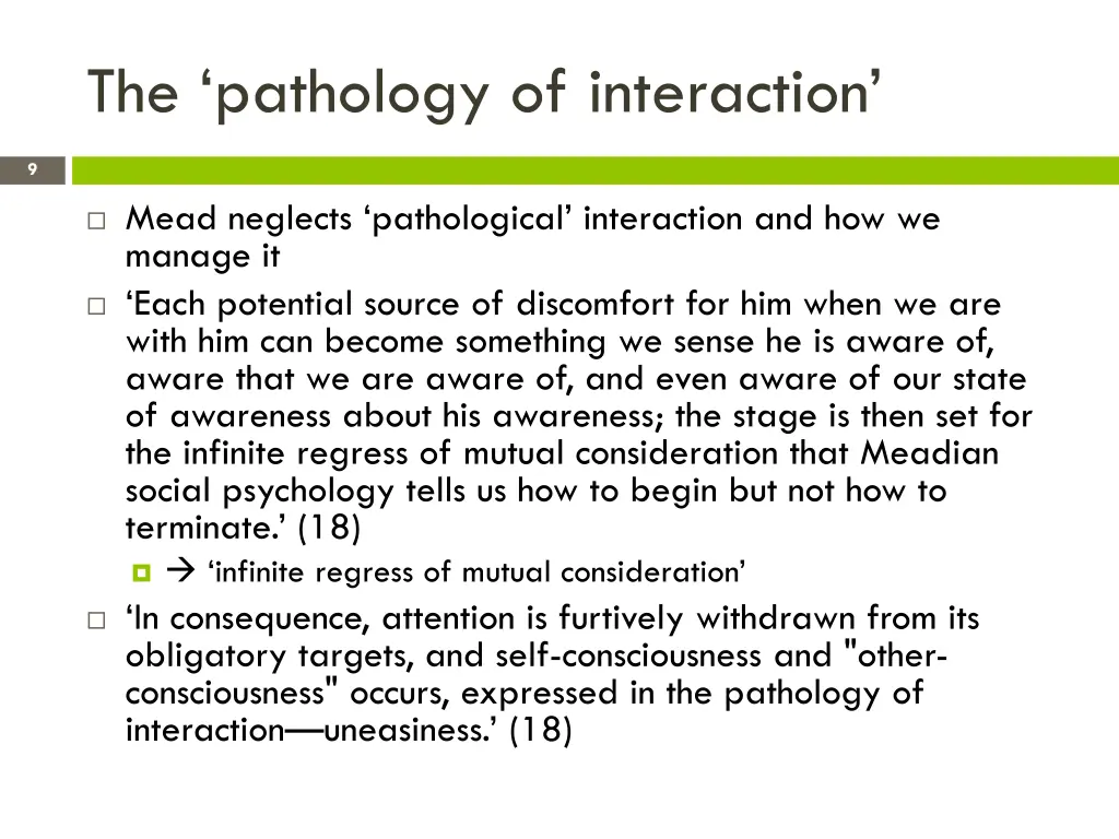 the pathology of interaction