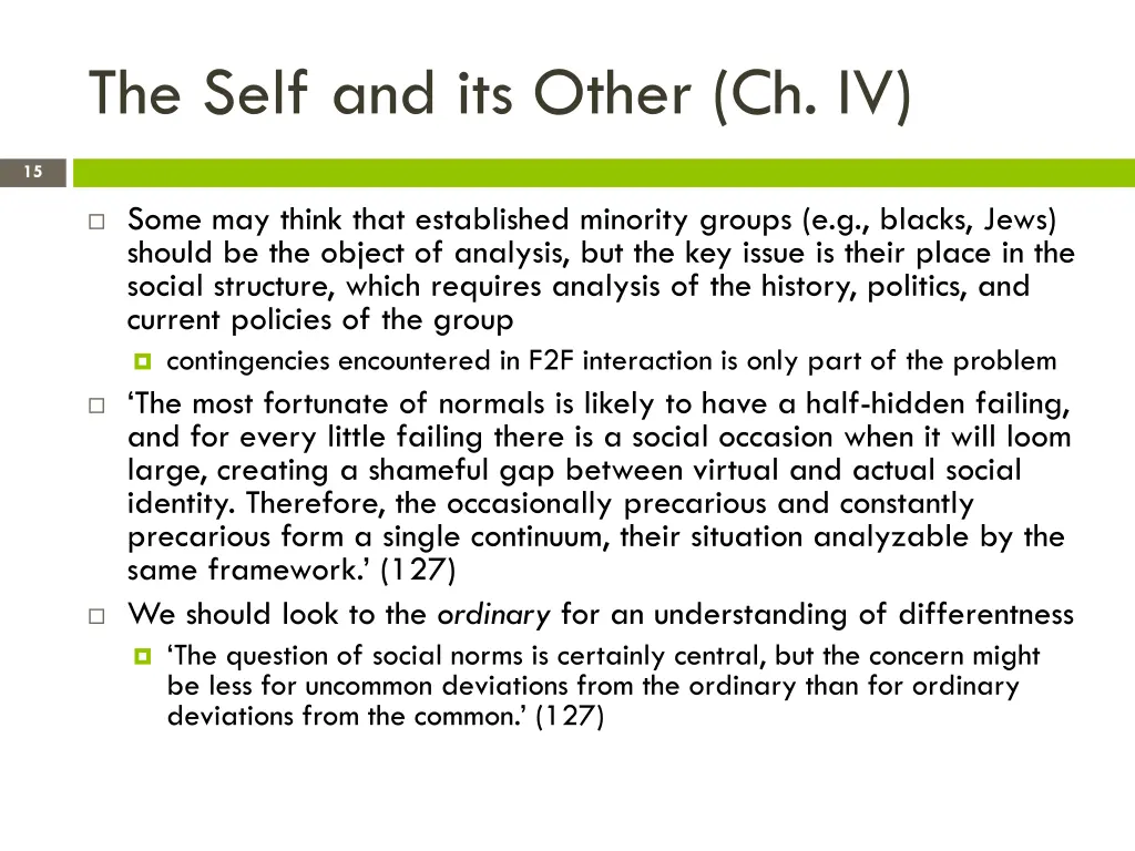 the self and its other ch iv