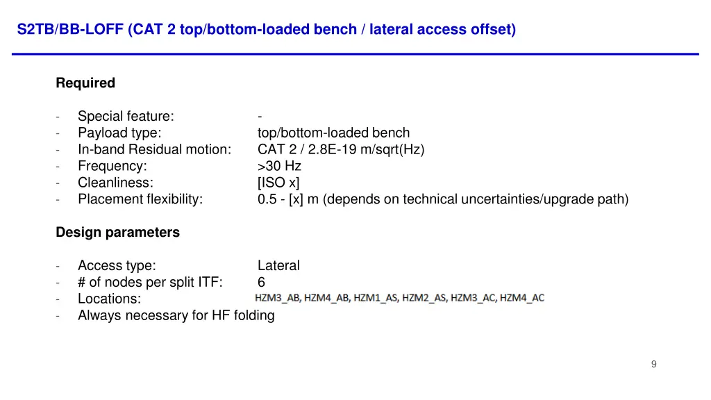 s2tb bb loff cat 2 top bottom loaded bench