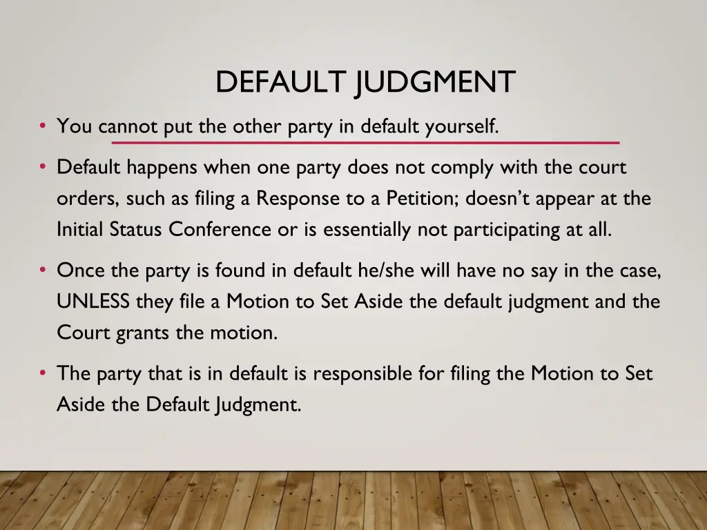 default judgment