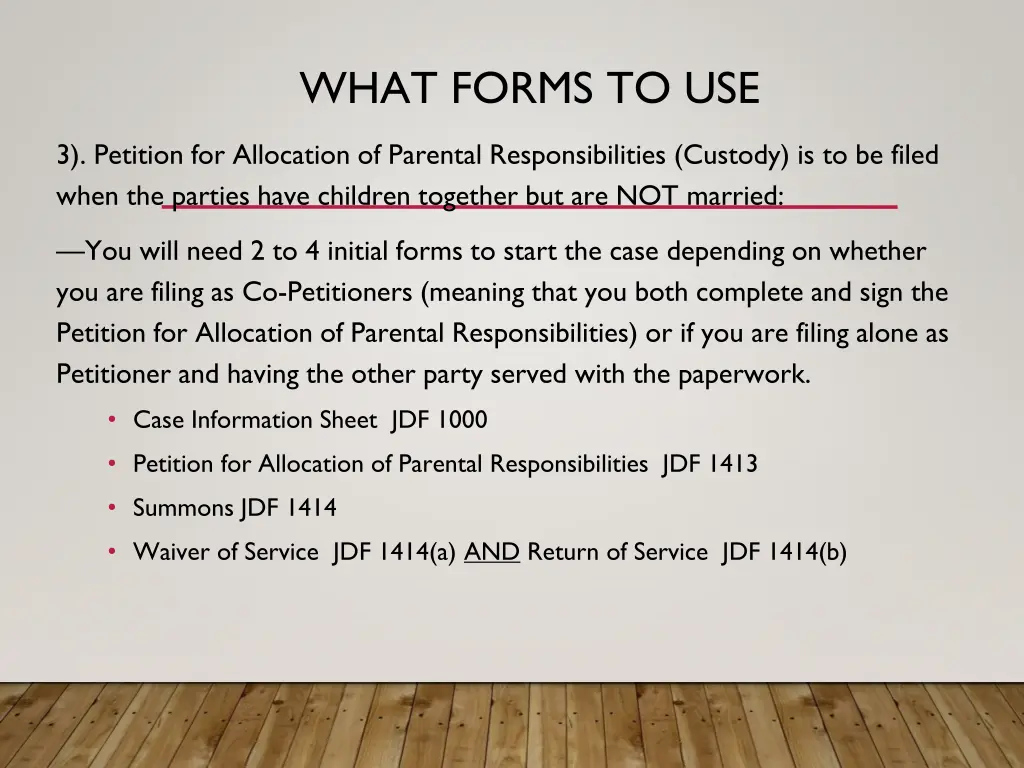 what forms to use 2