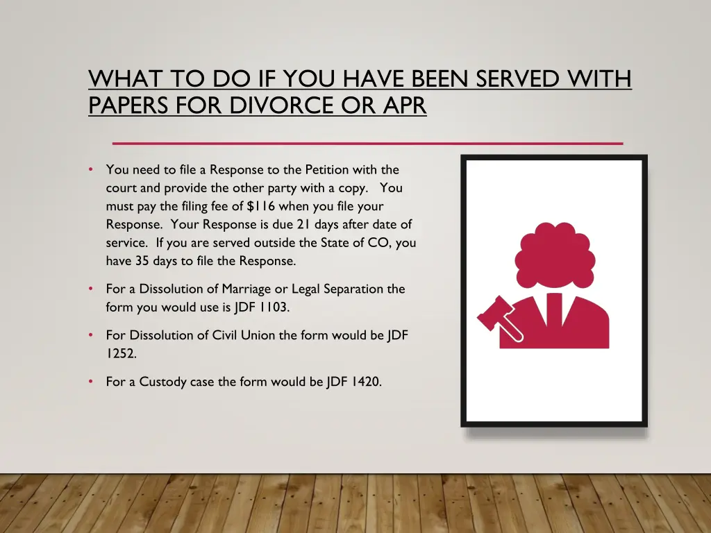 what to do if you have been served with papers