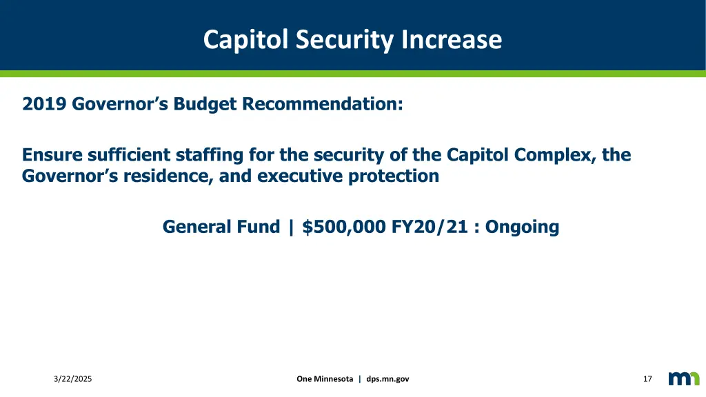 capitol security increase