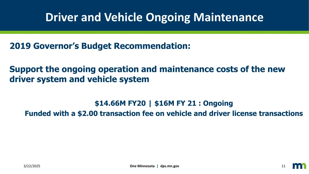 driver and vehicle ongoing maintenance