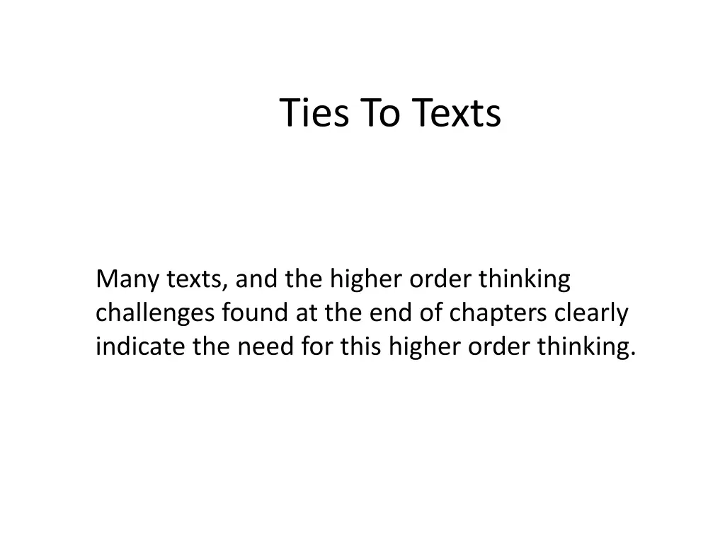 ties to texts